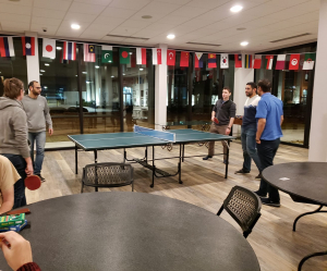 Ping-pong game at the Globe